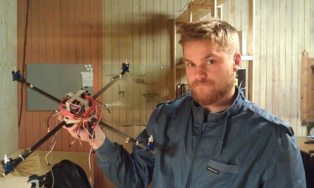 Me holding the second Quad almost ready to fly Me holding the second Quad almost ready to fly